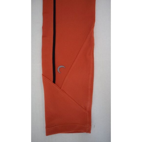 Zyia Active Women's Sz L (8-10) Orange/Black Ribbed Workout Leggings - Picture 6 of 8